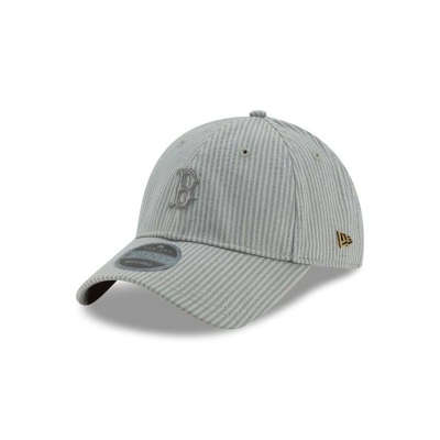Boston Red Sox Gorra | New Era MLB Seersucker Black Label 9twenty Adjustable Cap Mexico - Grises